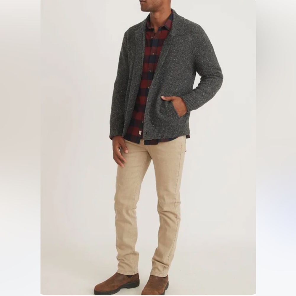 Marine Layer Gray Men's Cardigan Sweater